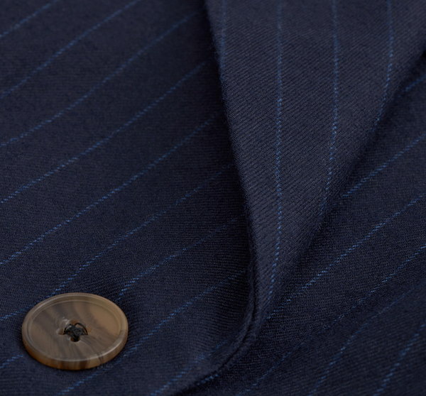 Pinstripe Blazer | Soft Goat-Sea Biscuit Del Mar