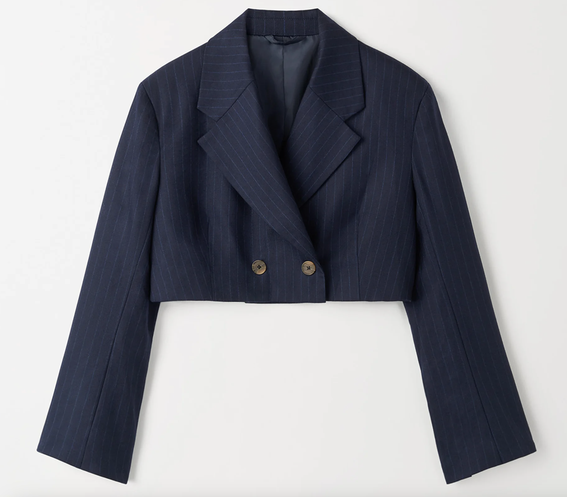 Pinstripe Blazer | Soft Goat-Sea Biscuit Del Mar