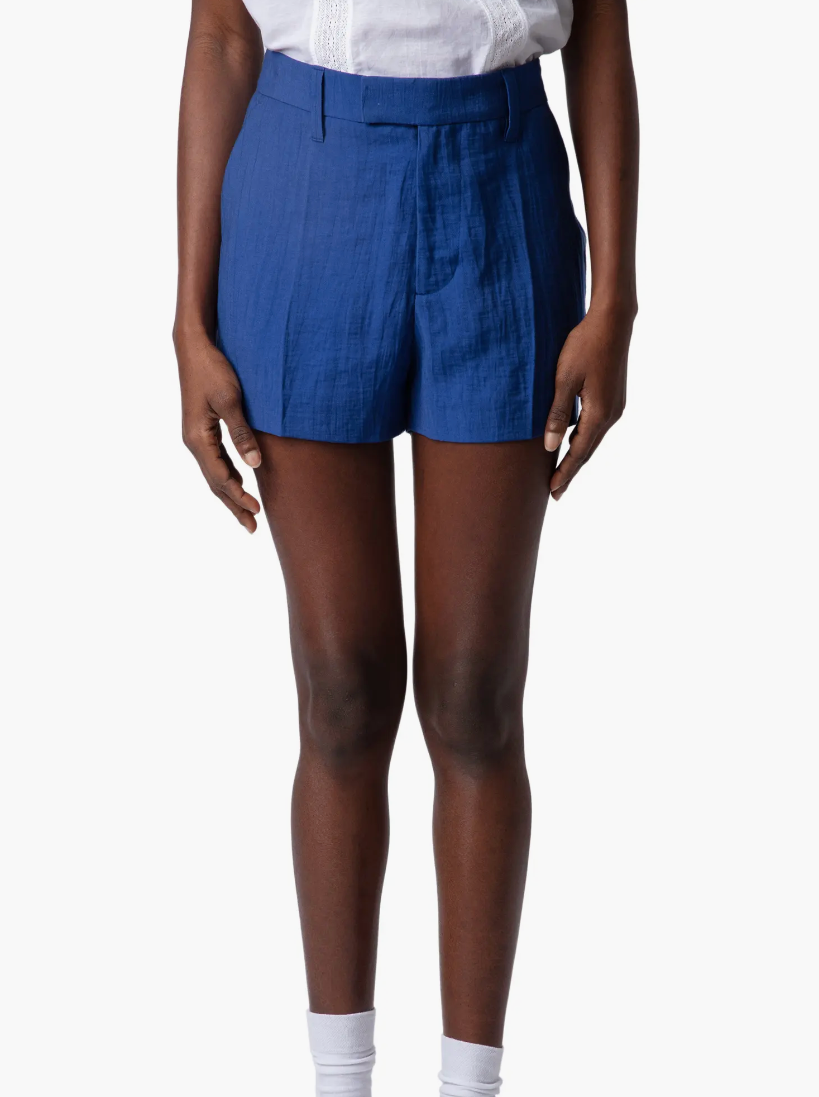 "Please" Linen Shorts-Sea Biscuit Del Mar