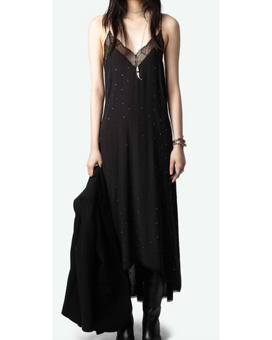 Risty Diamanté Dress in Stone | Zadig & Voltaire-Sea Biscuit Del Mar