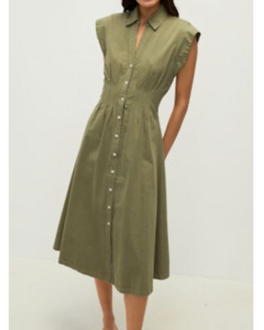 Ruben Dress in Army-Sea Biscuit Del Mar