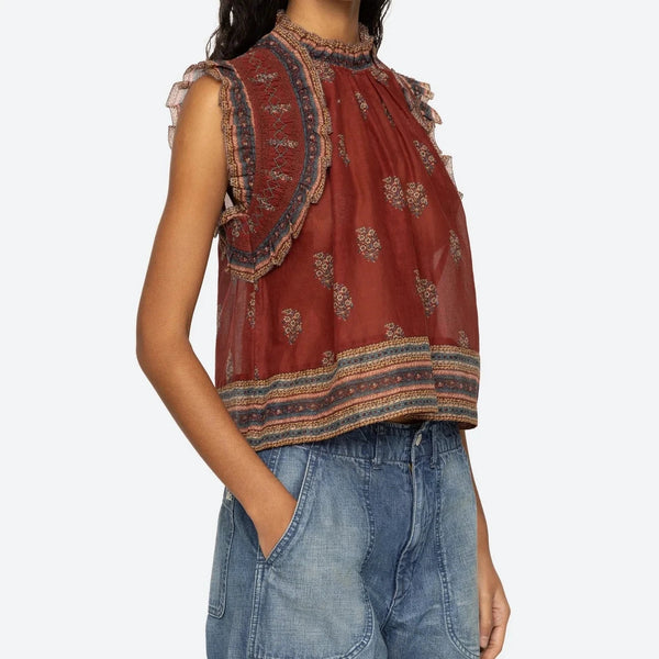 Sierra Print Tank Top-Sea Biscuit Del Mar