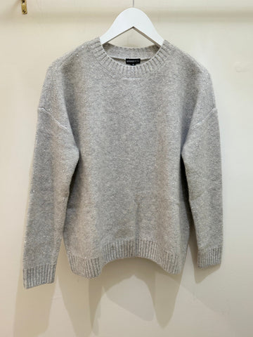 Sparkle Cashmere Boxy Crew-Sea Biscuit Del Mar