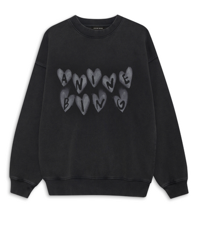 Spencer Sweatshirt Hearts | Anine Bing-Sea Biscuit Del Mar