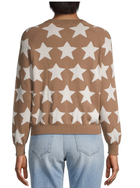 Star Cotton Cashmere Sweater | Bamboo-Sea Biscuit Del Mar