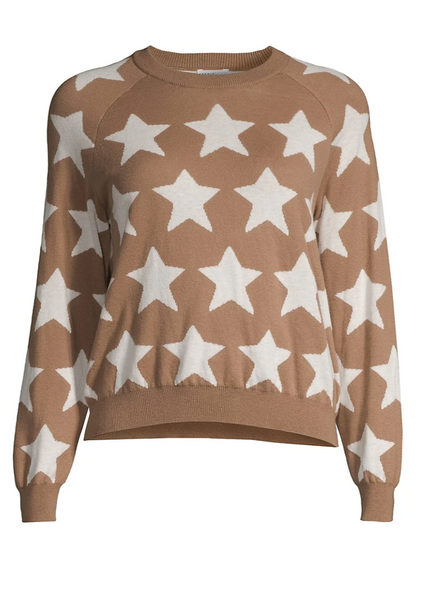 Star Cotton Cashmere Sweater | Bamboo-Sea Biscuit Del Mar