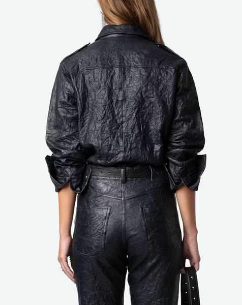 Taska Leather Shirt | Zadig & Voltaire-Sea Biscuit Del Mar