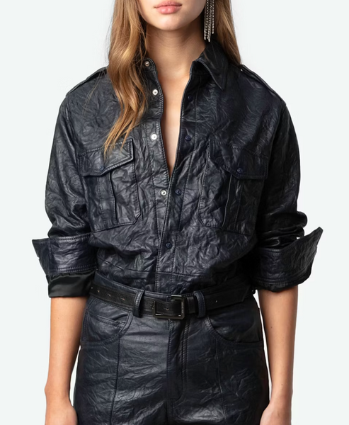 Taska Leather Shirt | Zadig & Voltaire-Sea Biscuit Del Mar