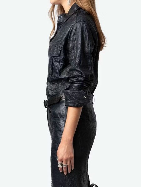 Taska Leather Shirt | Zadig & Voltaire-Sea Biscuit Del Mar