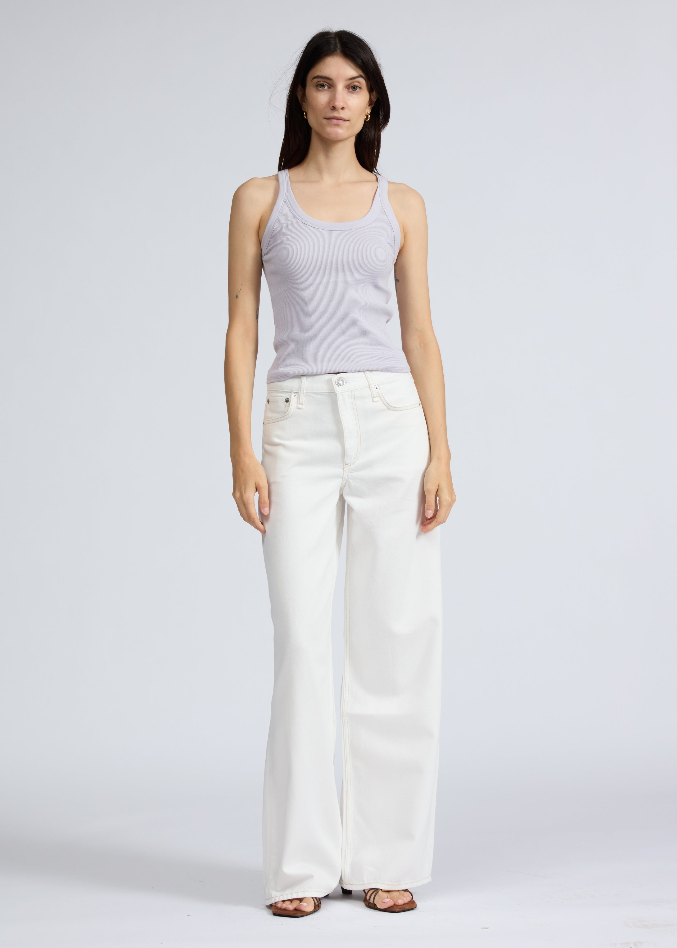 Essentials Wide Rib The Essential Rib Wide String Tank | LAVENDER MIST – Sea Biscuit