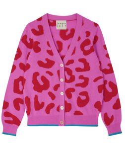 Tipped Leopard Cardigan | JUMPER 1234-Sea Biscuit Del Mar