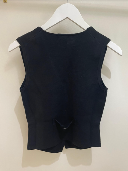 Viscose Vest with Rose Buttons-Sea Biscuit Del Mar