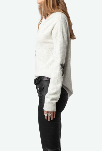 Vivi Patch Cashmere Jumper | Zadig & Voltaire-Sea Biscuit Del Mar