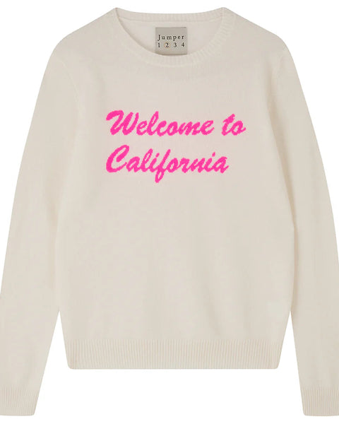 Welcome Crew in Cream and Neon Pink-Sea Biscuit Del Mar