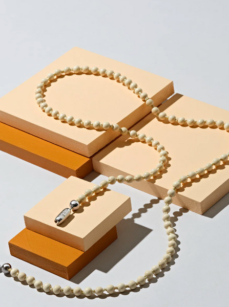 Wooden Beads | Bone + Coral + Light Green + Cement-Sea Biscuit Del Mar