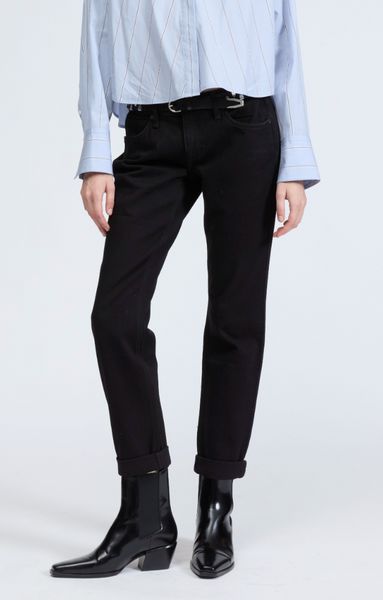 dre slim boyfriend jean - black | rag & bone-Sea Biscuit Del Mar