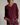 zuri reverse fleece vneck raglan sweatshirt | dark burgundy-Sea Biscuit Del Mar