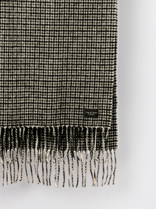 Addison Heritage Skinny Recycled Wool Scarf | Black/White-Sea Biscuit Del Mar