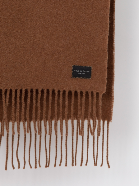 Addison Heritage Skinny Recycled Wool Scarf | Bronze-Sea Biscuit Del Mar