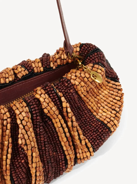 Beaded Bean Bag | Wood Stripe-Sea Biscuit Del Mar