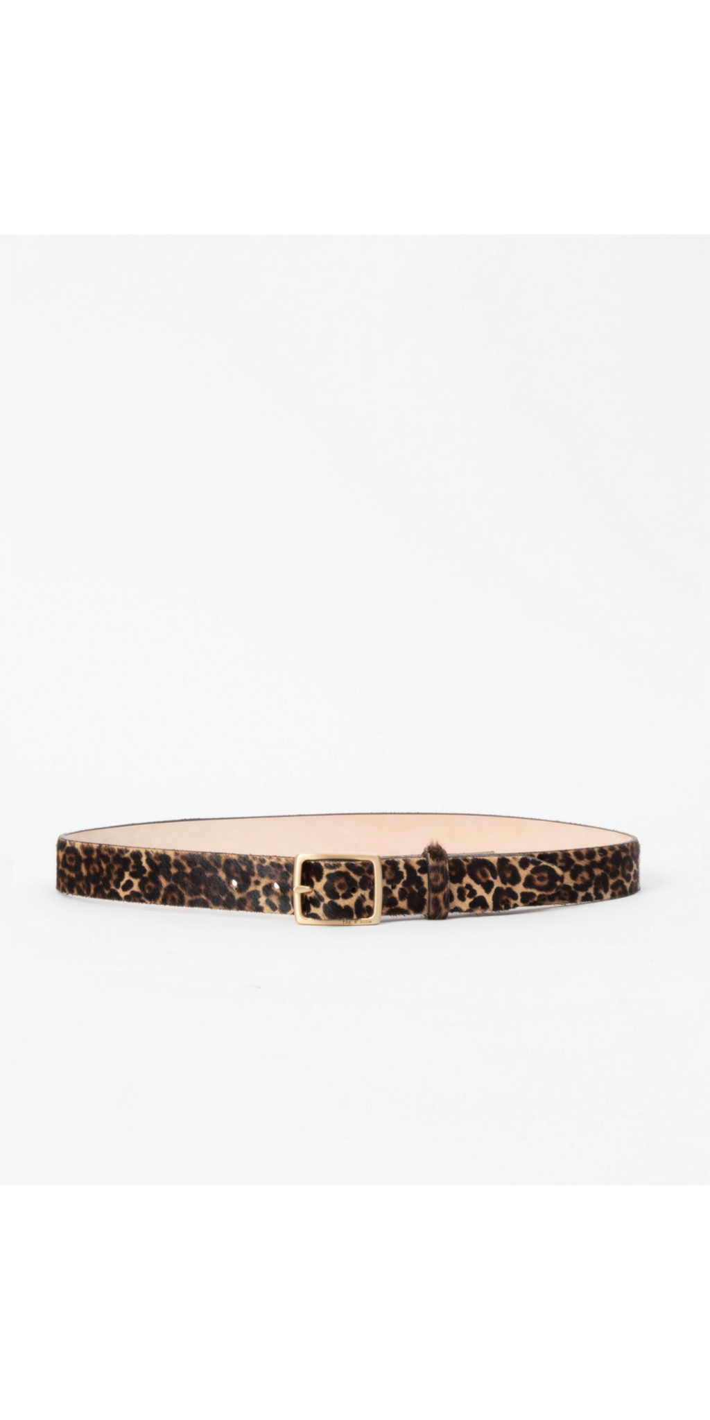 Boyfriend Leopard-Print Calf Hair Belt