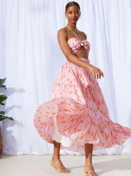 Gigi Cutout Dress | Multi Pink-Sea Biscuit Del Mar