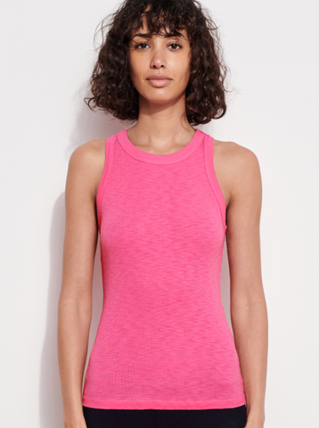 High Neck Tank | Paradise + Black + Rosewater-Sea Biscuit Del Mar