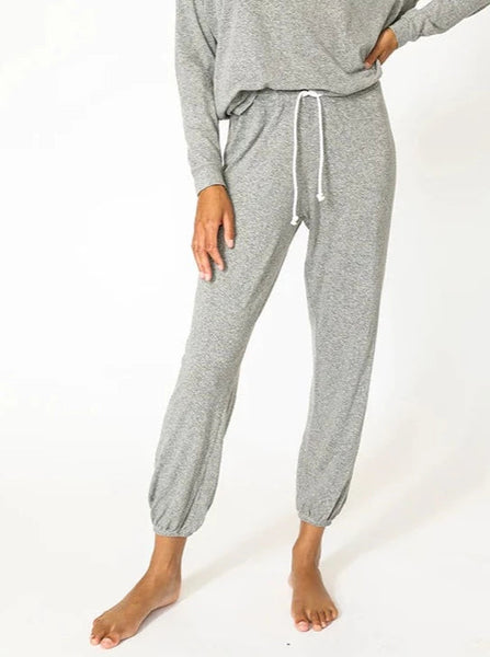 Jay Luxe Tri-Blend Jogger | Heather Grey-Sea Biscuit Del Mar