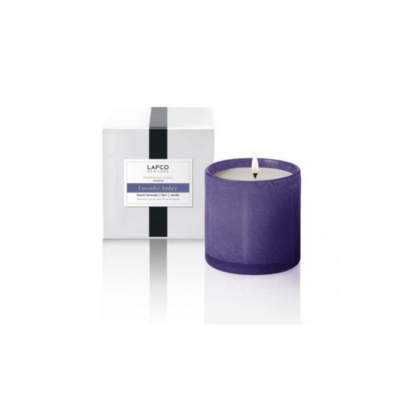 Lavender Amber Signature Candle - 15.5oz and 6.5 oz-Sea Biscuit Del Mar