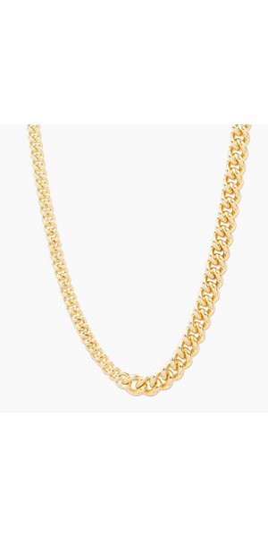 Lou Link Asymmetrical Necklace | Gold-Sea Biscuit Del Mar