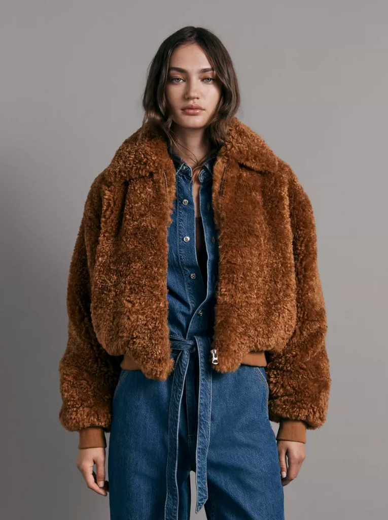 Camel 2025 fur jacket