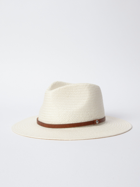 Packable Straw Fedora | Natural-Sea Biscuit Del Mar