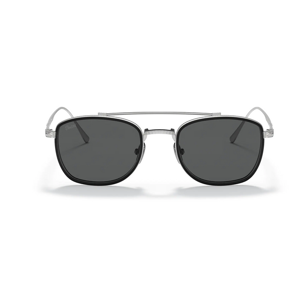 Persol Sunglasses - PO5005ST - Silver / Black with Dark Grey Lenses-Sea Biscuit Del Mar
