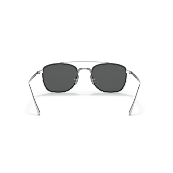 Persol Sunglasses - PO5005ST - Silver / Black with Dark Grey Lenses-Sea Biscuit Del Mar
