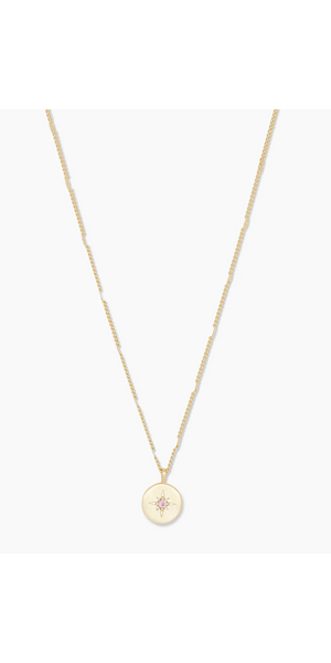 Power Birthstone Coin Necklace-Sea Biscuit Del Mar