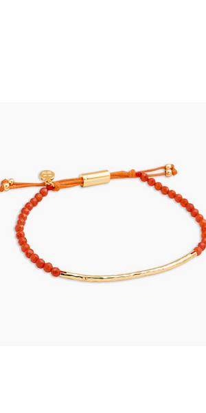Power Gemstone Bracelet for Confidence | Orange Agate-Sea Biscuit Del Mar