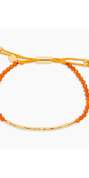 Power Gemstone Bracelet for Confidence | Orange Agate-Sea Biscuit Del Mar