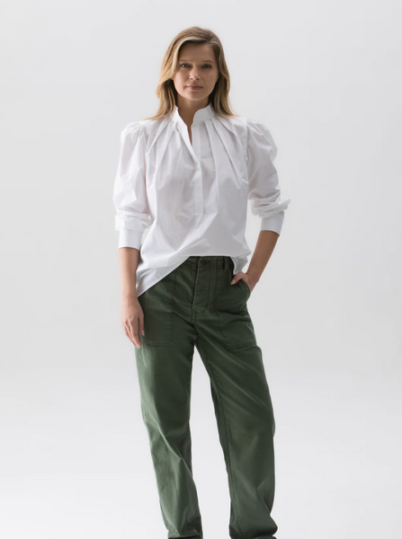 The PUFF Shirt | Optic White-Sea Biscuit Del Mar