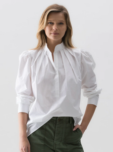 The PUFF Shirt | Optic White-Sea Biscuit Del Mar