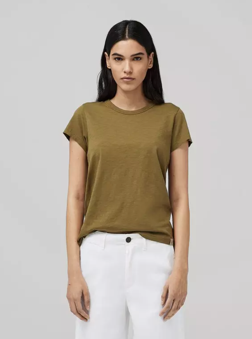 The Slub Tee | Khaki + Military-Sea Biscuit Del Mar