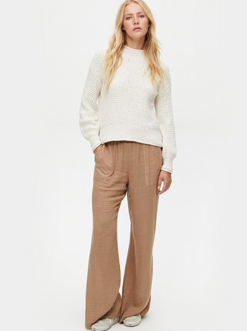 The Sonia High Rise Straight Pant | Black + Sangria + White-Sea Biscuit Del Mar