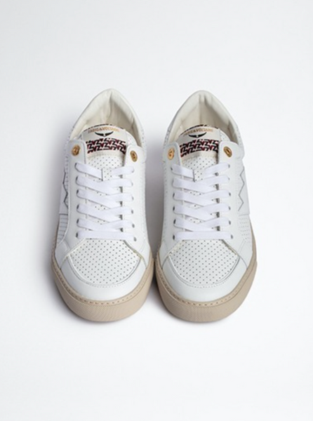 ZV1747 Punched Smooth Sneaker-Sea Biscuit Del Mar